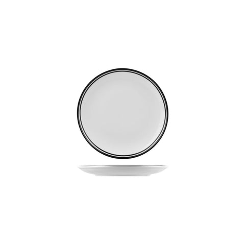 NPR18-BK RAK Porcelain Nano Cru Black Dinnerware Collection Nano Cru Black Round Coupe Plate 180mm