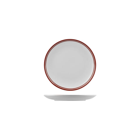 NPR18-R RAK Porcelain Nano Cru Red Dinnerware Collection Nano Cru Red Round Coupe Plate 180mm