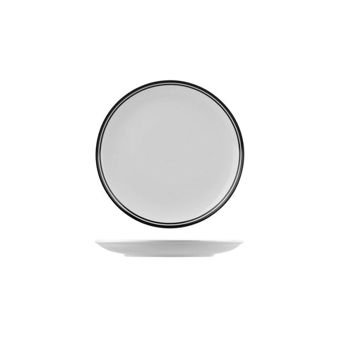 NPR21-BK RAK Porcelain Nano Cru Black Dinnerware Collection Nano Cru Black Round Coupe Plate 210mm