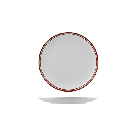 NPR21-R RAK Porcelain Nano Cru Red Dinnerware Collection Nano Cru Red Round Coupe Plate 210mm