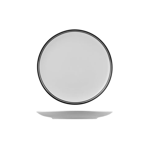 NPR24-BK RAK Porcelain Nano Cru Black Dinnerware Collection Nano Cru Black Round Coupe Plate 240mm