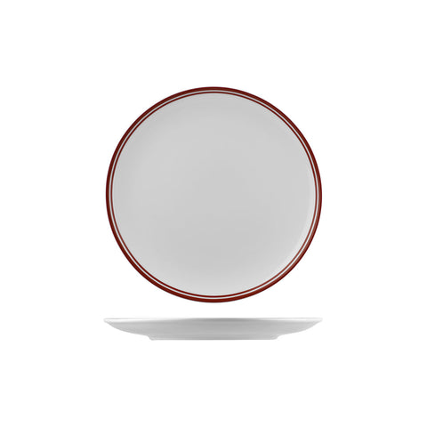 NPR24-R RAK Porcelain Nano Cru Red Dinnerware Collection Nano Cru Red Round Coupe Plate 240mm