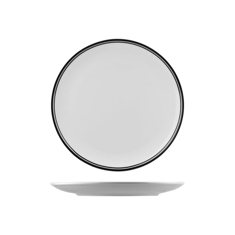 NPR27-BK RAK Porcelain Nano Cru Black Dinnerware Collection Nano Cru Black Round Coupe Plate 270mm