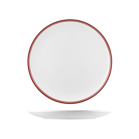 NPR29-R RAK Porcelain Nano Cru Red Dinnerware Collection Nano Cru Red Round Coupe Plate 290mm