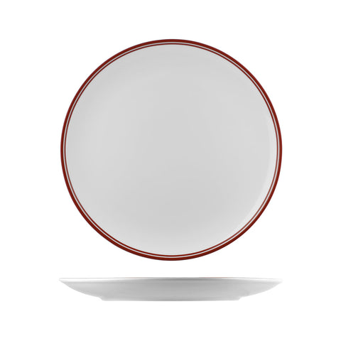 NPR31-R RAK Porcelain Nano Cru Red Dinnerware Collection Nano Cru Red Round Coupe Plate 310mm
