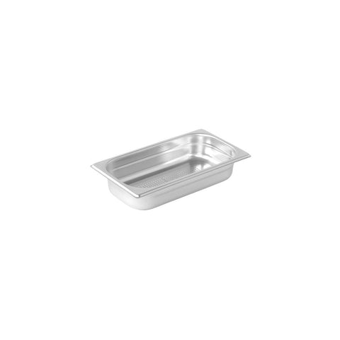 Pujadas PG131002 Premium Stainless Steel Gastronorm Pans & Covers 1/3 Size - Perforated Stainless Steel Pan 325x175x100mm CH May Catering Supplies