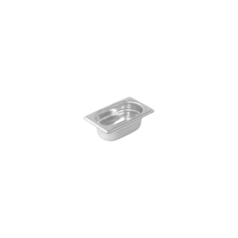 Pujadas PG191001 Premium Stainless Steel Gastronorm Pans & Covers 1/9 Size Stainless Steel Pan 176x108x100mm / 1.0Lt CH May Catering Supplies