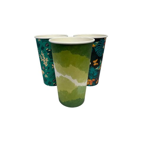 PLACF16D-ART Coffee Cups Double Wall Art Series Coffee Cup Double Wall PLA Coated Art Series 16oz