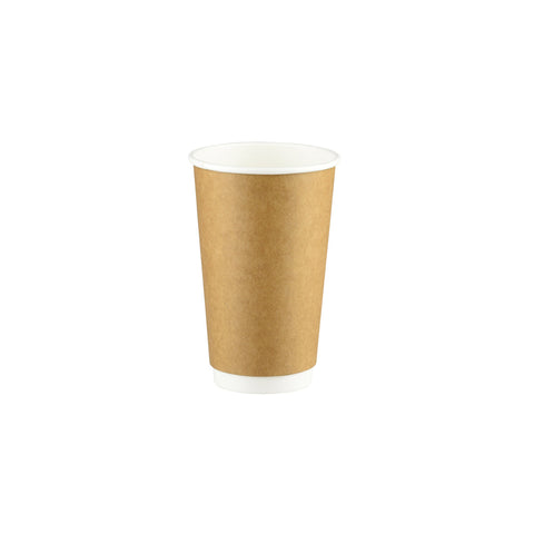 PLACF16-K Coffee Cups Single Wall Kraft Coffee Cup Single Wall PLA Coated Kraft 16oz