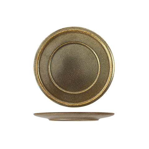 R50-1024-RU RAK Porcelain Rakstone East Rust Dinnerware Collection Rakstone East Rust Flat Plate 240mm