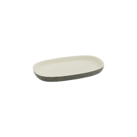 R50-2009-DU RAK Porcelain Rakstone Ease Dual Dinnerware Collection Rakstone Ease Dual Deep Oval Plate 150x230x25mm