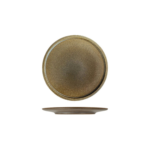 R50-2016-RU RAK Porcelain Rakstone East Rust Dinnerware Collection Rakstone East Rust Flat Coupe Plate 160mm