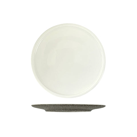 R50-2024-DU RAK Porcelain Rakstone Ease Dual Dinnerware Collection Rakstone Ease Dual Flat Coupe Plate 240mm