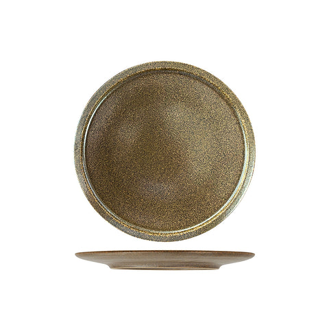 R50-2024-RU RAK Porcelain Rakstone East Rust Dinnerware Collection Rakstone East Rust Flat Coupe Plate 240mm