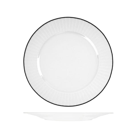 RHRP31-BK RAK Porcelain Harriette Dinnerware Collection Harriette Round Plate - Wide Rim 310mm