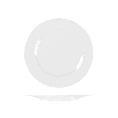 RMRP27 RAK Porcelain Metropolis Dinnerware Collection Metropolis Round Plate - Wide Rim 270mm