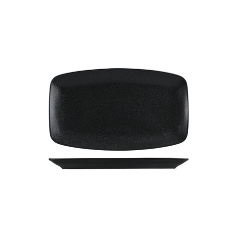 S118331GR Porcelite Seasons Graphite Dinnerware Collection Rectangular Coupe Plate 310x180mm
