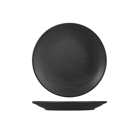 S187628GR Porcelite Seasons Graphite Dinnerware Collection Round Coupe Plate 280mm