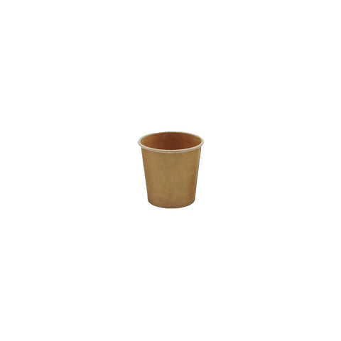 SC3K-PLA Kraft Paper Sauce Cups & Lids Kraft Sauce Cups PLA Coating 62mm / 3oz