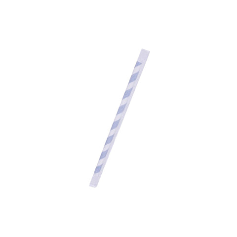 STRAWP197BLUE_IW5000pcs Paper Straws - Individually Wrapped Paper Straw Individially Wrapped Blue White Stripe 6x197mm (5000/Ctn)