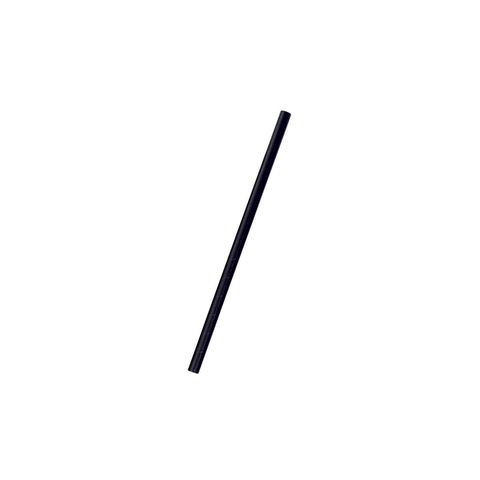 STRAWP8210B Paper Straws Paper Jumbo Straw Black 8x210mm (5000/Ctn)