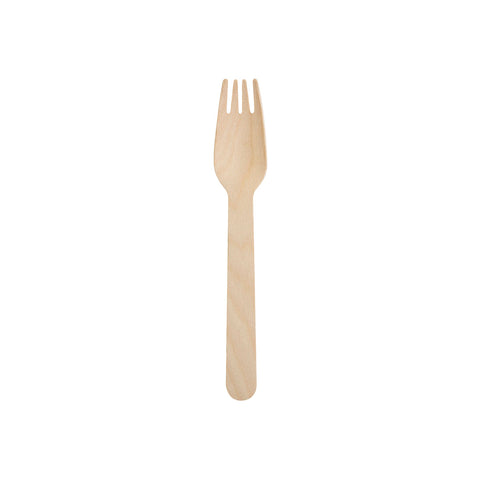 WFRK Wooden Cutlery Wooden Fork 160mm (1000/Ctn)