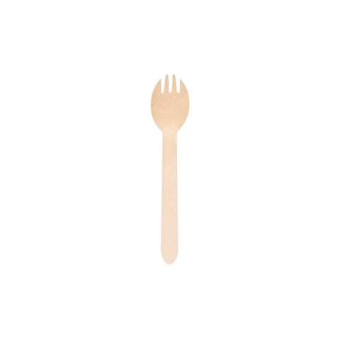 WSPK Wooden Cutlery Wooden Spork 160mm (1000/Ctn)