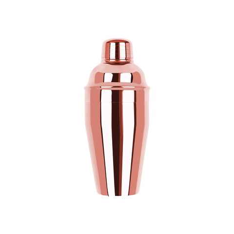 Z0112 Cocktail Shakers Zanzi Classic Club Cocktail Shaker Rose Gold 3pc 500ml