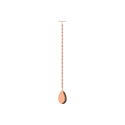 Z0643 Bar Spoons Zanzi Tail Disk Bar Spoon w/ Muddler Rose Gold 300mm