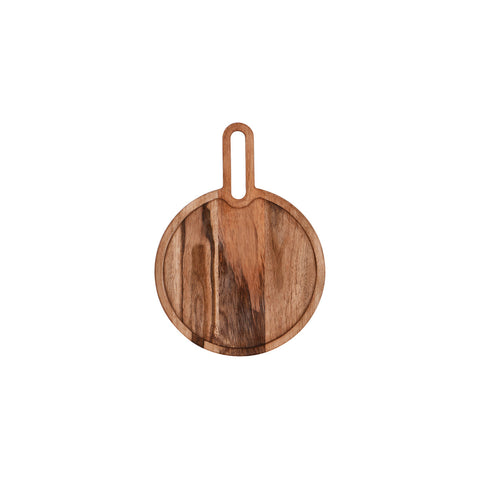 04700 Chef Inox Serve Natural Acacia Round Paddle Board 205x15mm