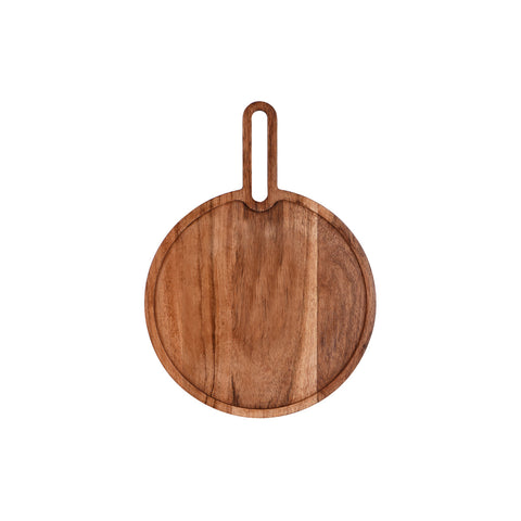 04701 Chef Inox Serve Natural Acacia Round Paddle Board 255x15mm