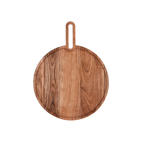 04702 Chef Inox Serve Natural Acacia Round Paddle Board 350x15mm