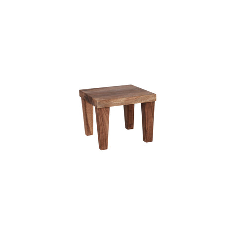 04759 Chef Inox Serve Natural Acacia Square Stand w/ Legs 210x210x170mm