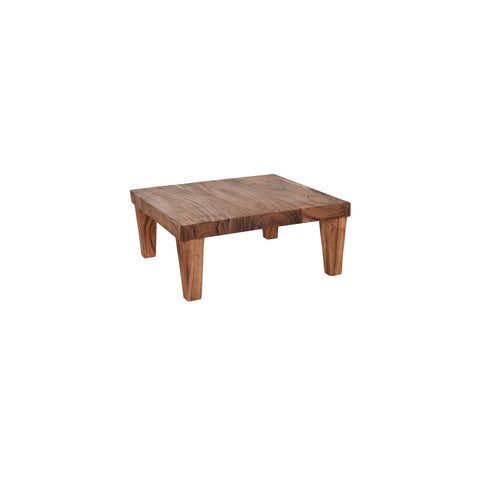 04760 Chef Inox Serve Natural Acacia Square Stand w/ Legs 305x305x130mm