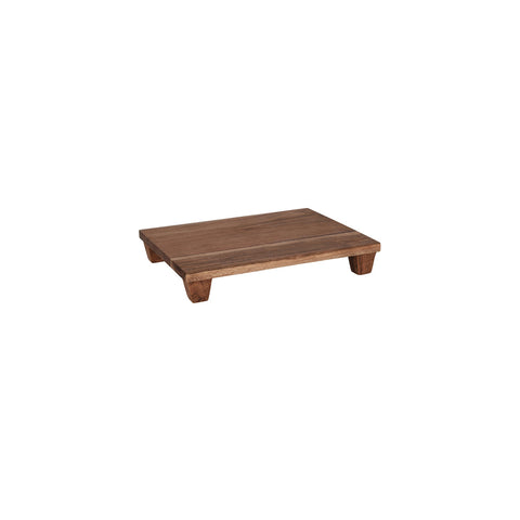 04761 Chef Inox Serve Natural Acacia Display Stand w/ Legs GN 1/2 325x265x50mm