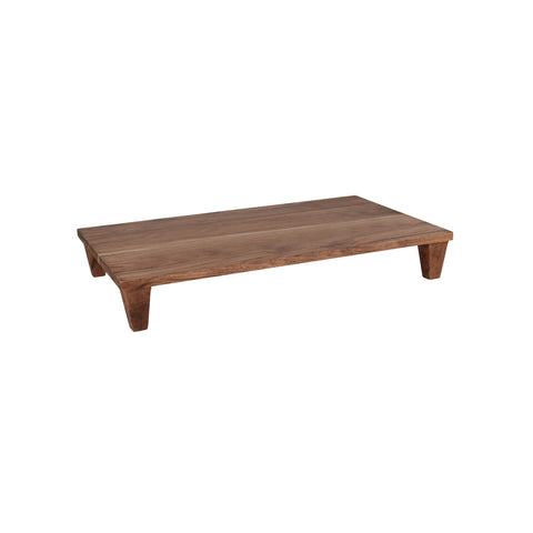 04762 Chef Inox Serve Natural Acacia Display Stand w/ Legs GN 1/1 530x325x80mm