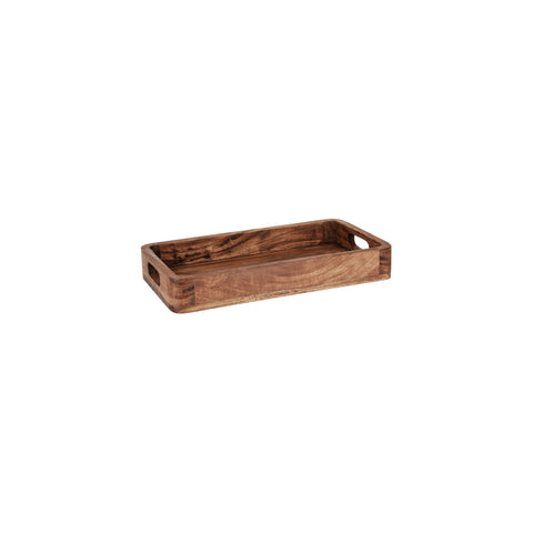04769 Chef Inox Serve Natural Acacia Rectangular Deep Tray 355x200x50mm