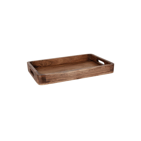 04771 Chef Inox Serve Natural Acacia Rectangular Deep Tray 460x305x50mm