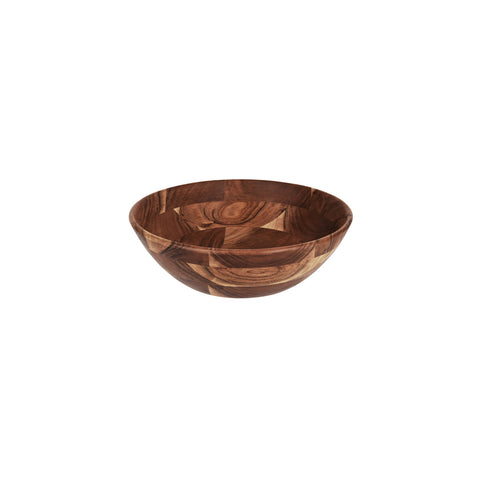 04776 Chef Inox Serve Natural Acacia Round Deep Display Bowl 355x110mm