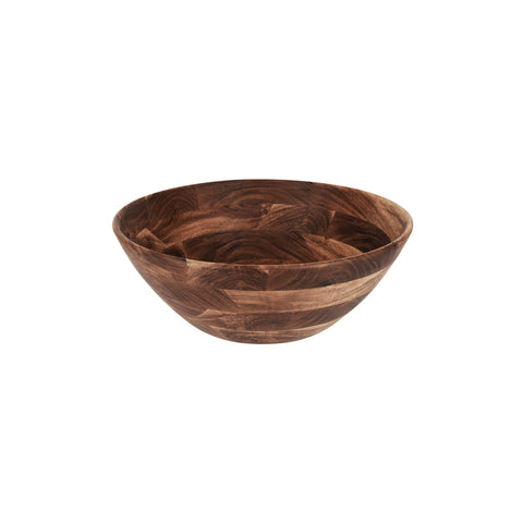 04777 Chef Inox Serve Natural Acacia Round Deep Display Bowl 430x160mm