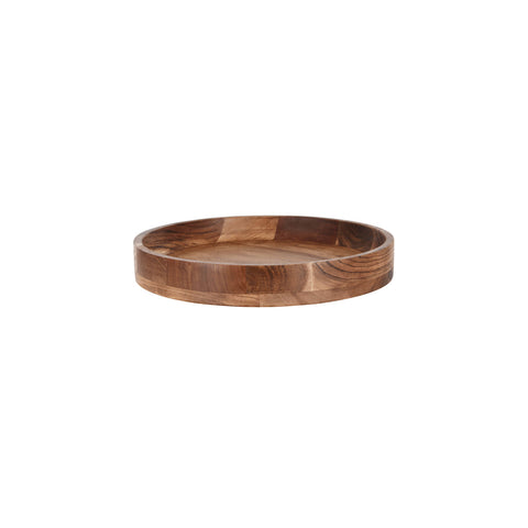 04780 Chef Inox Serve Natural Acacia Round Display Platter 355x50mm