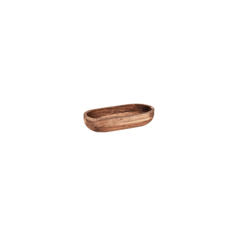 04781 Chef Inox Serve Natural Acacia Oval Bowl 254x130x60mm