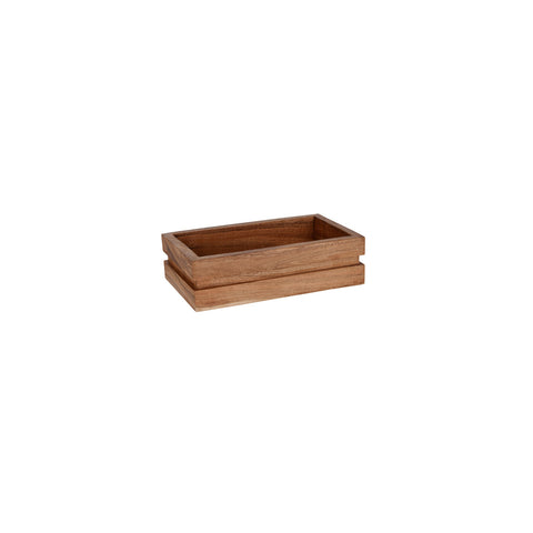 04790 Chef Inox Serve Natural Acacia Display Tray GN 1/4 265x162x75mm