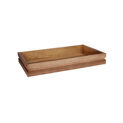 04796 Chef Inox Serve Natural Acacia Display Tray GN 1/1 530x325x75mm