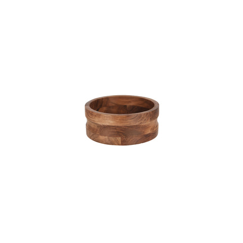 04798 Chef Inox Serve Natural Acacia Round Bowl w/ Straight Sides 230x60mm