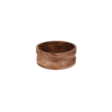 04799 Chef Inox Serve Natural Acacia Round Bowl w/ Straight Sides 275x60mm