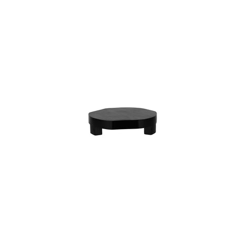04988 Chef Inox Serve Black Acacia Round Display Stand Footed 200x50mm