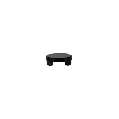 04989 Chef Inox Serve Black Acacia Round Display Stand Footed 150x50mm