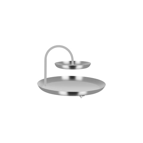 06992 Chef Inox Buffet Serve Round Seafood Stand 2-Tier Stainless Steel / Iron 365x255mm