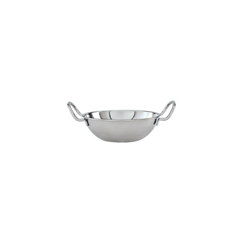 20620 Serving Bowls Mini Wok / Kadai Bowl Stainless Steel 130mm